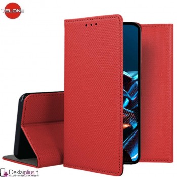 Telone atverčiamas dėklas - raudonas (Xiaomi Poco X5 5G/Redmi Note 12 5G) Telone atverčiamas dėklas - raudonas (Xiaomi Poco X5 5G/Redmi Note 12 5G)